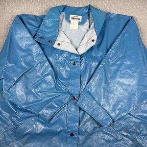 Vintage Wippette Blue Trench Coat Raincoat for Women